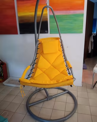 SEDIA GIALLA DONDOLO