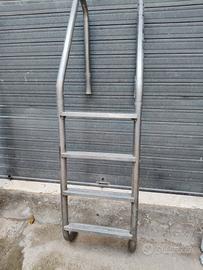 scaletta per piscina interrata in acciaio inox 
