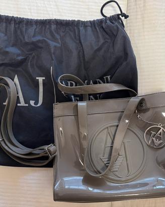 Borsa Armani jean grigia