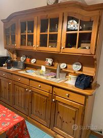 MOBILE CREDENZA STILE COUNTRY/RUSTICO CON VETRI