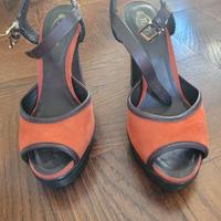 sandali Tod's arancioni e marroni