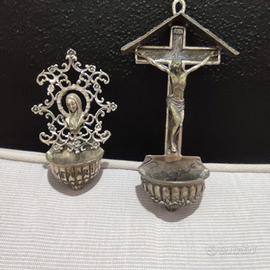 mini acquasantiera argento