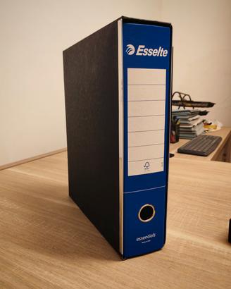 8 RACCOGLITORI ESSELTE BLU A4 DORSO 8 CM (NUOVI!)