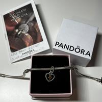 Charm Cuore Pendente Con Zircone Arancione Pandora