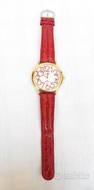 Orologio al quarzo numeri e cinturino rossi