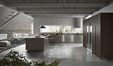 Cucina angolo+3 colonne + isola | Disegno Allegato