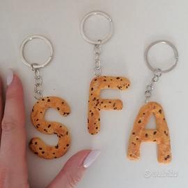 Portachiavi personalizzato con lettera-cookie