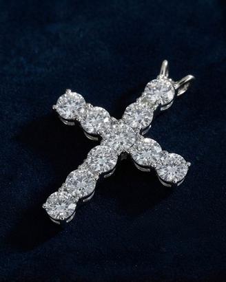 Esclusivo ciondolo crocefisso argento pietre CZ