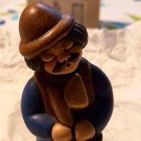 Boscaiolo presepe thun blu