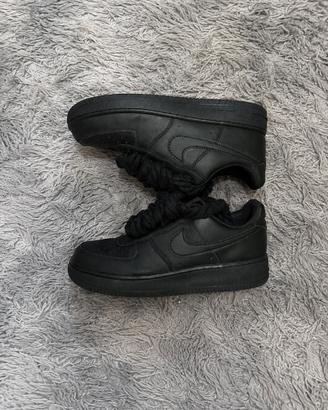 Nike air force 1 nere - lacci in corda
