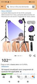 lampada abbronzante 54W con asta da pavimento 
