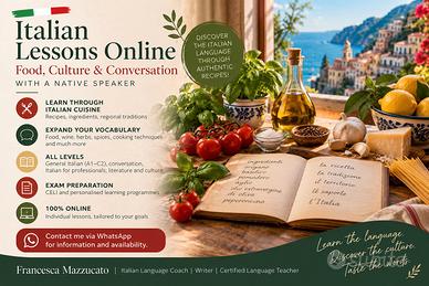 Italiano Avanzato online attraverso Opera e Cucina