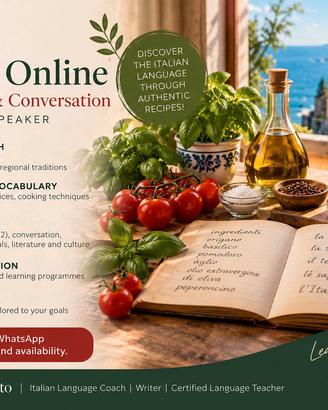 Italiano Avanzato online attraverso Opera e Cucina