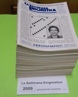 LA SETTIMANA ENIGMISTICA, anno 2009, parzialmente