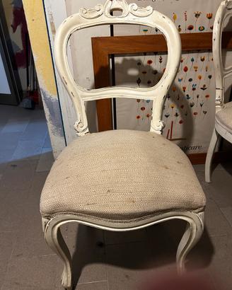 4 sedie shabby chic