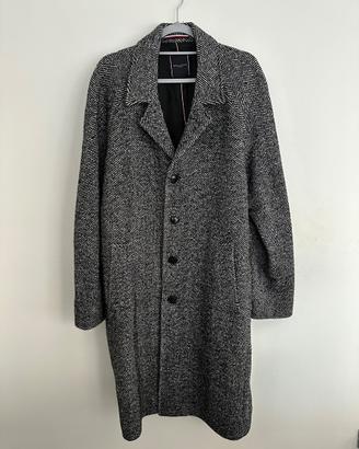 Cappotto di Lana Grigio Tommy Hilfiger Uomo