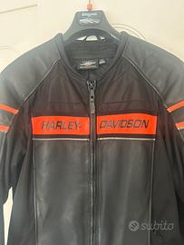 Harley Davidson giubbotto tecnico in pelle nera tg
