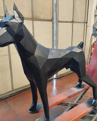 statua dobermann 