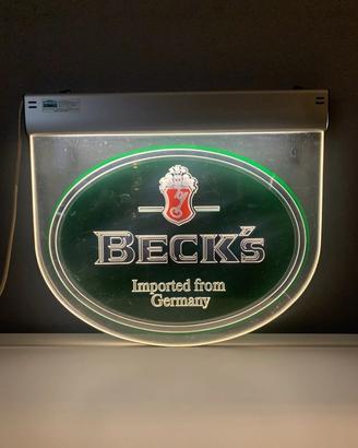 Insegna Luminosa Birra Beck’s Vintage