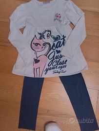 completo bimba maglia maniche lunghe e leggings.