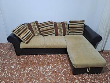 divano angolare con contenitore