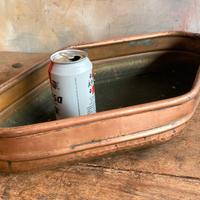 Vassoio in rame sottovaso in metallo