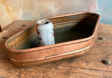 Vassoio in rame sottovaso in metallo