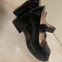 Decollete  mary jane  nere con tacco