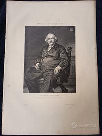 Incisione d'epoca con il Ritratto del Dottor Becke