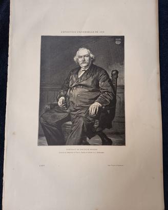 Incisione d'epoca con il Ritratto del Dottor Becke