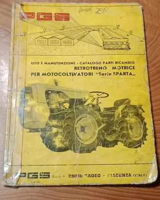 Libretto Retotreno motrice  per motocoltiv. Sparta