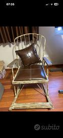 Sedia a dondolo stile Shabby