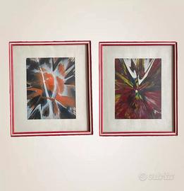 Dipinti astratti su carta - Tecnica Spin Art