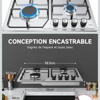 Piano cottura 4 fuochi 