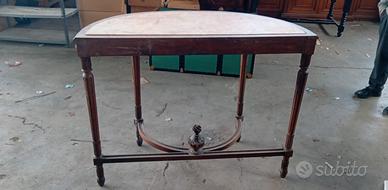 tavolo consolle con piano marmo rosa