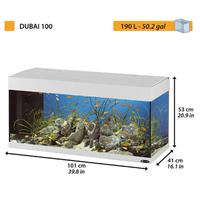 Acquario ferplast DUBAI 100 LED - 190 L (nero)