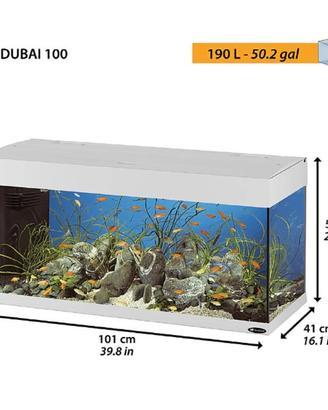Acquario ferplast DUBAI 100 LED - 190 L (nero)