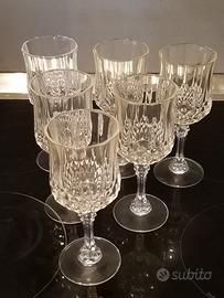 6 Bicchieri in cristallo anni 60 