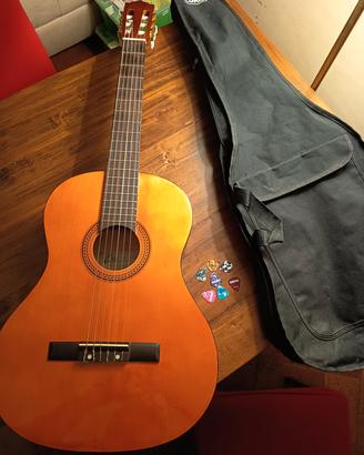 Chitarra classica + porta chitarra + plettri
