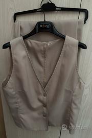 Omai Completo beidge donna con Gilet