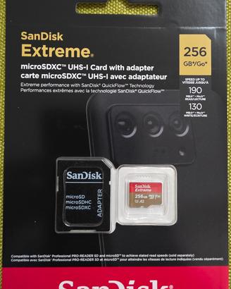 Sandisk extreme microsd xc 256gb nuova