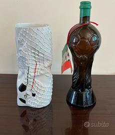 Vaso +bottiglia  mondiali Italia 90 collezione