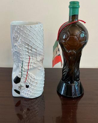 Vaso +bottiglia  mondiali Italia 90 collezione