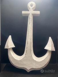 Ancora Scultura in Legno Vintage 62cm arredo