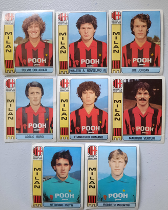 8 Figurine Calciatori Panini Milan 1981/82