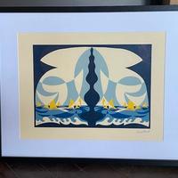 LITOGRAFIA GIACOMO BALLA "LINEE FORZA MARE"