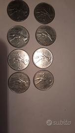 8 Monete da 50 Lire Rare Repubblica Italiana