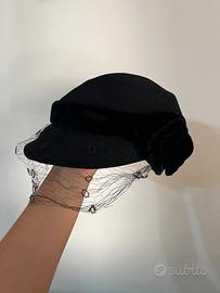 Cappello d’epoca Barbisio in velluto anni 40/50