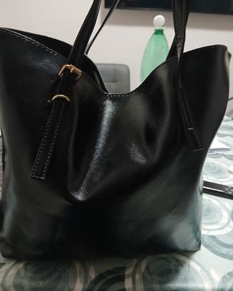 borsa nero lucido