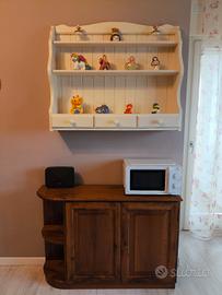 Madia arte povera legno massello 